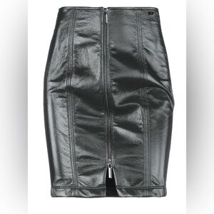Armani exchange black faux skirt